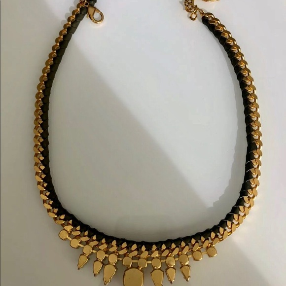 Crystal Orange Green RHINESTONE LEATHER Necklace!! - Picture 7 of 9